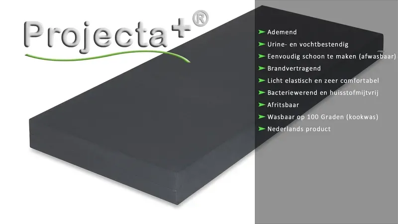 Boxspring.nl Waterdichte Projecta Plus matrashoezen 2P antraciet