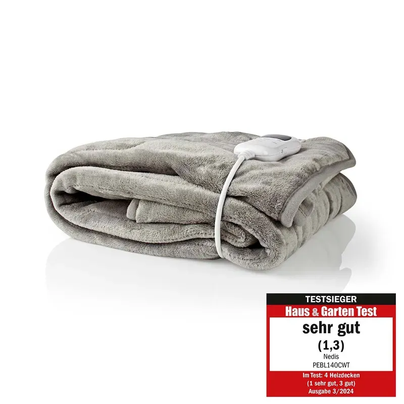 Nedis Elektrische deken bovendeken PEBL140CWT, 180 x 130 cm